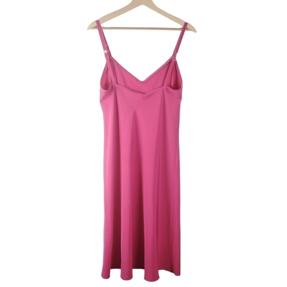 Natori Cruz Slip Dress Womens Small Pink V-neck Midi Length Adjustable Straps - Picture 2 of 10